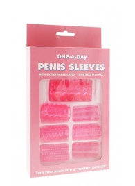 Набор из 7 розовых насадок на пенис ONE-A-DAY PENIS SLEEVES PINK - Seven Creations - в Калуге купить с доставкой