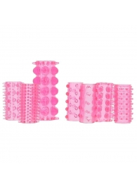 Набор из 7 розовых насадок на пенис ONE-A-DAY PENIS SLEEVES PINK - Seven Creations - в Калуге купить с доставкой