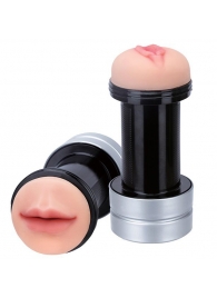 Двусторонний мастурбатор REALSTUFF 2 IN 1 HUMMER MOUTH   VAGINA - ротик и вагина - Dream Toys - в Калуге купить с доставкой