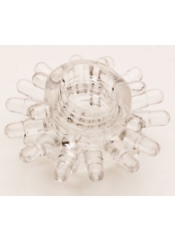 Прозрачное гелевое эрекционное кольцо с шипиками - Toyfa Basic - в Калуге купить с доставкой