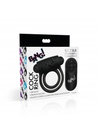 Черное эрекционное виброкольцо 28X Remote Control Vibrating Cock Ring   Bullet - XR Brands - в Калуге купить с доставкой