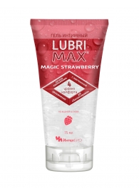 Интимный гель-смазка на водной основе Lubrimax Magic Strawberry - 75 мл. - ИнтелБИО - купить с доставкой в Калуге