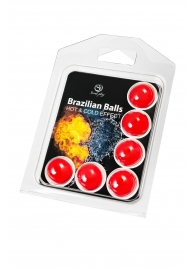 Набор из 6 шариков с массажным маслом Brazilian Balls с охлаждающим и разогревающим эффектом - Secret Play - купить с доставкой в Калуге