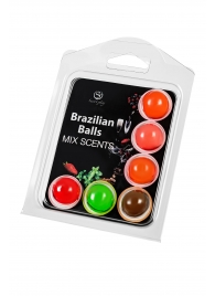 Набор из 6 шариков с ароматизированными массажными маслами Brazilian Balls - Secret Play - купить с доставкой в Калуге