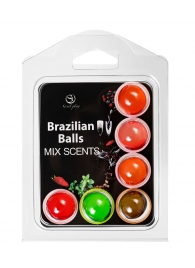 Набор из 6 шариков с ароматизированными массажными маслами Brazilian Balls - Secret Play - купить с доставкой в Калуге