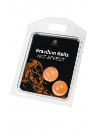 Набор из 2 шариков с массажным маслом Brazilian Balls с разогревающим эффектом - Secret Play - купить с доставкой в Калуге