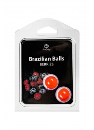 Набор из 2 шариков с массажным маслом Brazilian Balls с ароматом ягод - Secret Play - купить с доставкой в Калуге