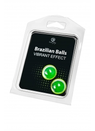 Набор из 2 шариков с массажным маслом Brazilian Balls с эффектом вибрации - Secret Play - купить с доставкой в Калуге