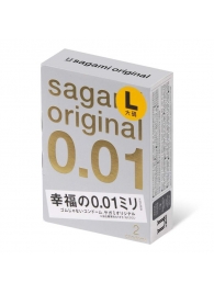 Презервативы Sagami Original 0.01 L-size увеличенного размера - 2 шт. - Sagami - купить с доставкой в Калуге