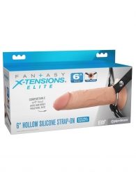 Полый страпон на ремнях 6’’ Hollow Silicone Strap-on - Pipedream - купить с доставкой в Калуге