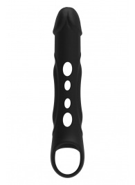Черная насадка-удлинитель Vibrating Extender With Remote с вибрацией - Dream Toys - в Калуге купить с доставкой