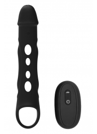 Черная насадка-удлинитель Vibrating Extender With Remote с вибрацией - Dream Toys - в Калуге купить с доставкой