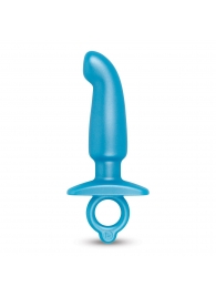 Голубая анальная пробка для массажа простаты Hither Silicone Prostate Plug - 14,3 см. - b-Vibe - в Калуге купить с доставкой