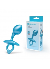 Голубая анальная пробка для массажа простаты Bulb Silicone Prostate Plug - 10,7 см. - b-Vibe - в Калуге купить с доставкой