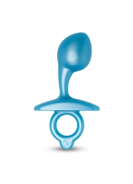 Голубая анальная пробка для массажа простаты Bulb Silicone Prostate Plug - 10,7 см. - b-Vibe - в Калуге купить с доставкой