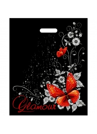 Черный пакет Glamour с вырубной ручкой (38х47 см) - Сима-Ленд - купить с доставкой в Калуге