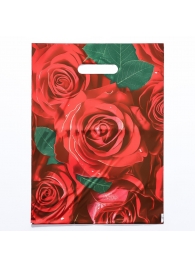 Пакет с цветочным принтом и вырубной ручкой (30х40 см) - Сима-Ленд - купить с доставкой в Калуге