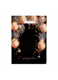 Пакет с вырубной ручкой и принтом в виде шариков (30х40 см) - Сима-Ленд - купить с доставкой в Калуге