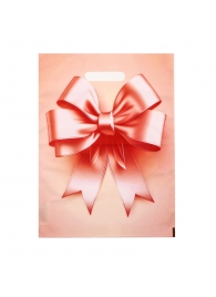 Пакет с принтом в виде банта с вырубной ручкой (30х40 см) - Сима-Ленд - купить с доставкой в Калуге