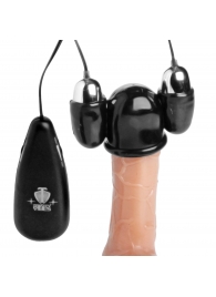 Черная стимулирующая насадка для головки полового члена Multi Speed Vibrating Penis Head Teaser - XR Brands - в Калуге купить с доставкой