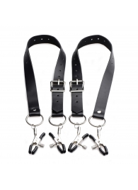 Ремни с зажимами для половых губ Spread Labia Spreader Straps with Clamps - XR Brands - купить с доставкой в Калуге