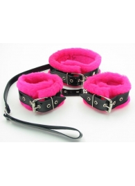 Набор с розовым мехом BDSM Light - БДСМ Арсенал - купить с доставкой в Калуге