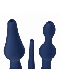 Набор из 3 универсальных насадок для анального душа Universal 3 Piece Silicone Enema Attachment Set - XR Brands - купить с доставкой в Калуге