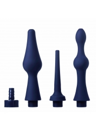 Набор из 3 универсальных насадок для анального душа Universal 3 Piece Silicone Enema Attachment Set - XR Brands - купить с доставкой в Калуге