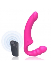 Розовый безремневой страпон Straples Strap-On Dildo - Erokay - купить с доставкой в Калуге