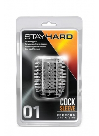 Прозрачная насадка с шипами STAY HARD COCK SLEEVE 01 CLEAR - Blush Novelties - в Калуге купить с доставкой