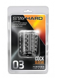 Прозрачная насадка с шипами и шишечками STAY HARD COCK SLEEVE 03 CLEAR - Blush Novelties - в Калуге купить с доставкой