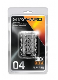 Прозрачная насадка с бороздками STAY HARD COCK SLEEVE 04 CLEAR - Blush Novelties - в Калуге купить с доставкой