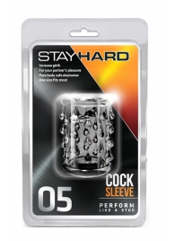 Прозрачная насадка с капельками STAY HARD COCK SLEEVE 05 CLEAR - Blush Novelties - в Калуге купить с доставкой