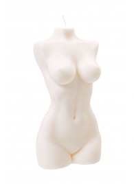 Белая интерьерная свеча в форме женского торса - 850 гр. - Pecado - купить с доставкой в Калуге