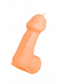 Оранжевая свеча в форме пениса - 47 гр. - Pecado - купить с доставкой в Калуге