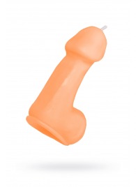Оранжевая свеча в форме пениса - 47 гр. - Pecado - купить с доставкой в Калуге