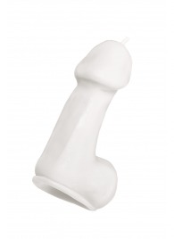 Белая свеча в форме пениса - 47 гр. - Pecado - купить с доставкой в Калуге