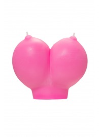 Розовая свеча «Сиськи» - 150 гр. - Pecado - купить с доставкой в Калуге