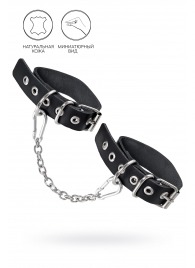 Черные оковы из одного ремешка с люверсами - Pecado - купить с доставкой в Калуге