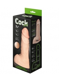 Телесный фаллоудлинитель с мошонкой Cock Next - 19 см. - LOVETOY (А-Полимер) - в Калуге купить с доставкой