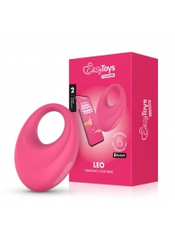 Розовое интерактивное эрекционное виброкольцо Leo - Easy toys - в Калуге купить с доставкой