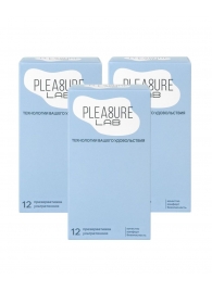 Набор из 3 упаковок ультратонких презервативов Pleasure Lab (по 12 шт.) - Pleasure Lab - купить с доставкой в Калуге