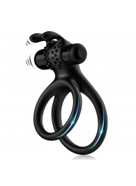 Черное эрекционное виброкольцо с подхватом мошонки Stay Hard - Boys of Toys - в Калуге купить с доставкой