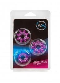 Набор из 3 лиловых эрекционных колец различной формы - Erowoman-Eroman - в Калуге купить с доставкой