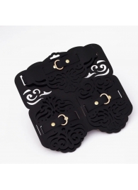 Фигурный набор для БДСМ-игр с узорами и золотистой фурнитурой - Crazy Handmade - купить с доставкой в Калуге