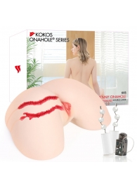 Мастурбатор-полуторс с двойным слоем материала и вибрацией Jenny Onahole Real Hips - KOKOS - в Калуге купить с доставкой
