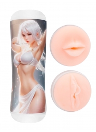 Двусторонний мастурбатор в колбе аниме - вагина и ротик - Tokyo Style - в Калуге купить с доставкой