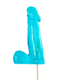 Голубой леденец в форме члена со вкусом блю кюрасао - 173 гр. - Sosuчki - купить с доставкой в Калуге