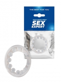 Эрекционное кольцо со стимулирующими шариками на поверхности - Sex Expert - в Калуге купить с доставкой