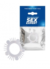 Эластичное эрекционное кольцо с шишечками и шипами - Sex Expert - в Калуге купить с доставкой